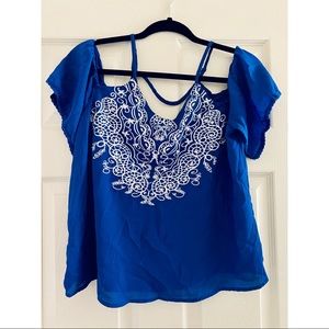 Xhilaration- Royal blue summer shirt